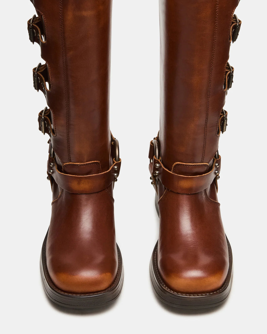 ROCKYY COGNAC LEATHER - Women's Shoes - Steve Madden Canada