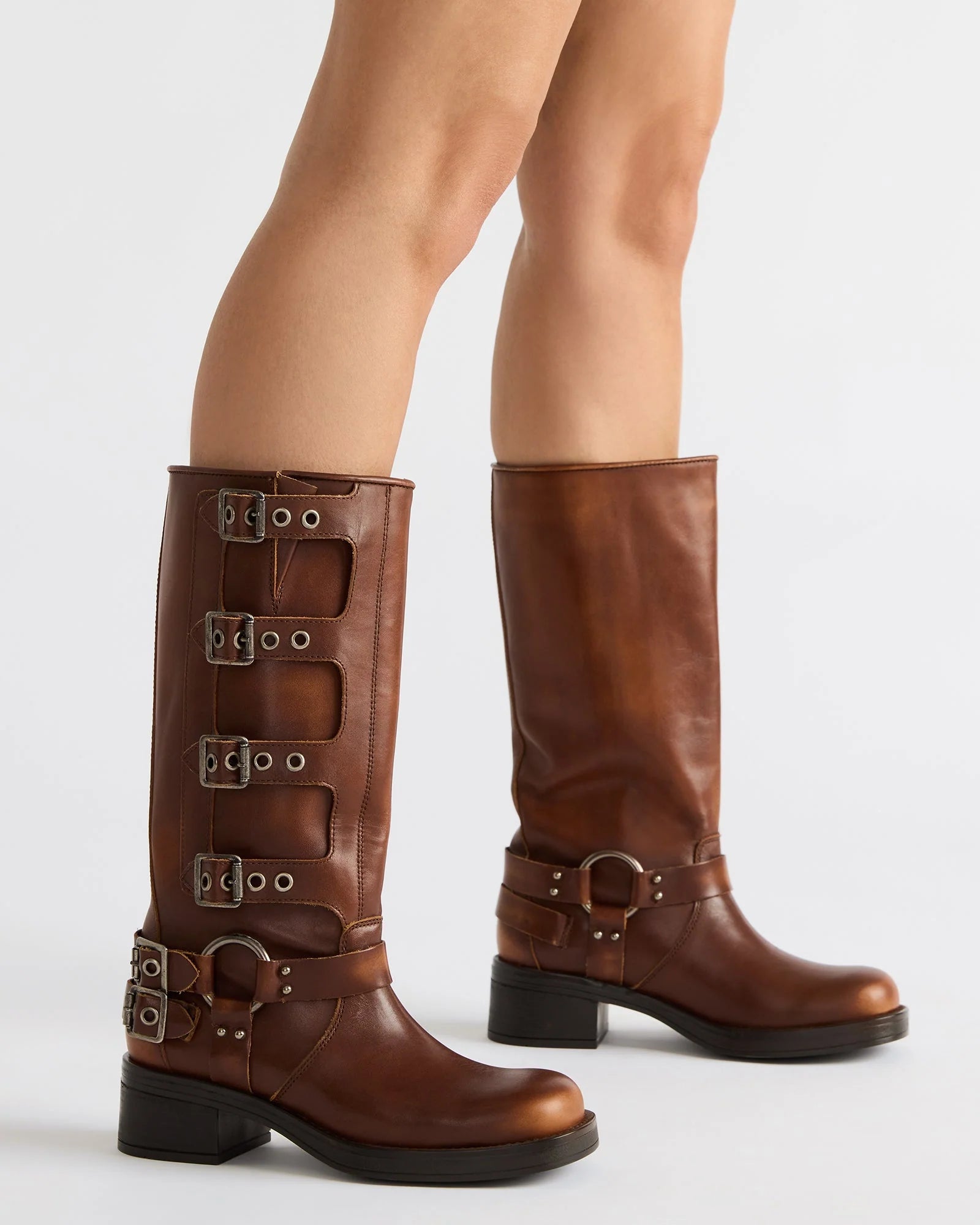 ROCKYY COGNAC LEATHER - Women's Shoes - Steve Madden Canada