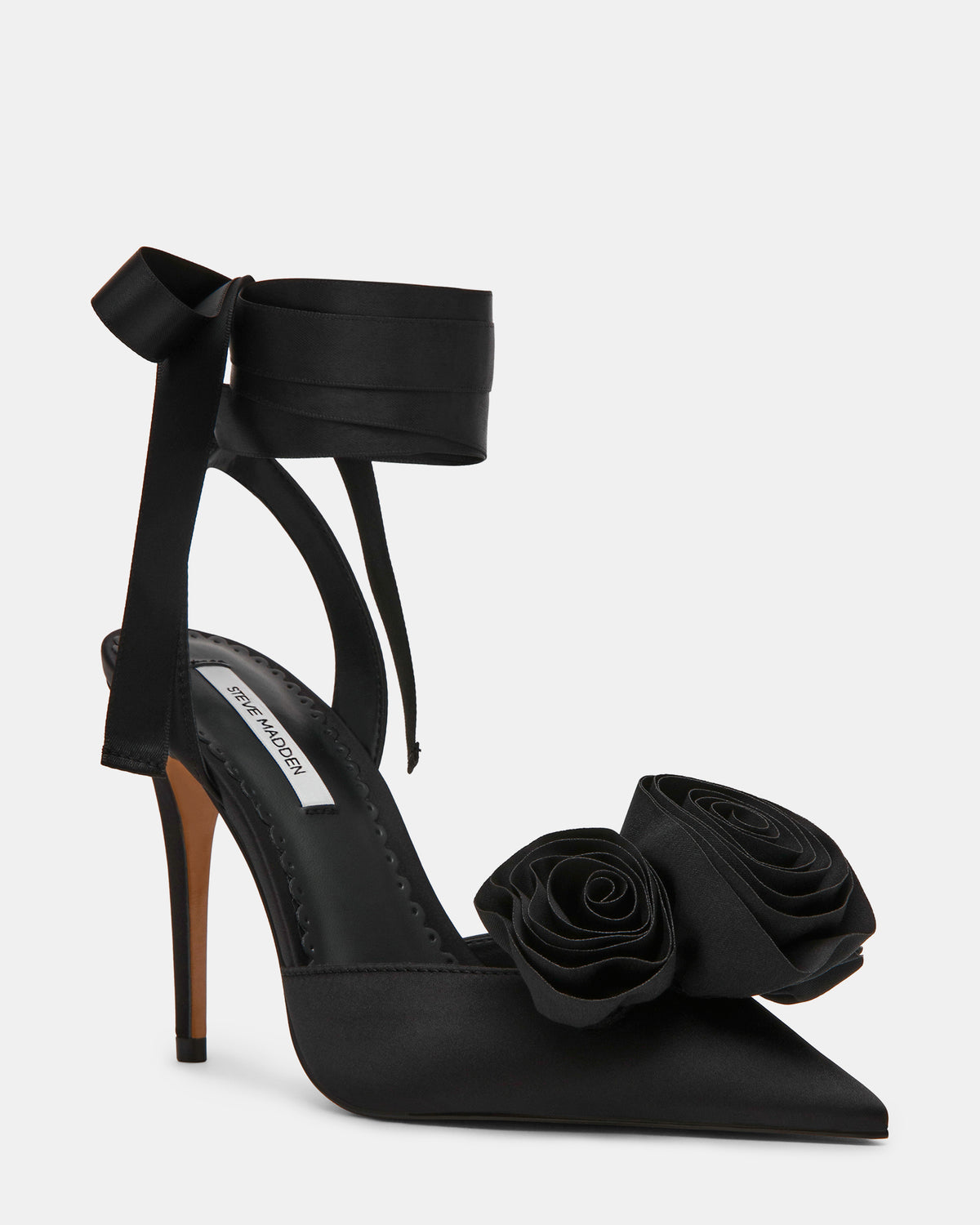 ROSIE BLACK SATIN - Women's Shoes - Steve Madden Canada - view 2