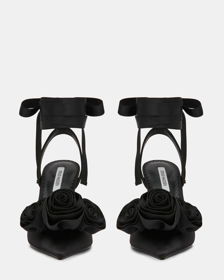 ROSIE BLACK SATIN - Women's Shoes - Steve Madden Canada - view 3