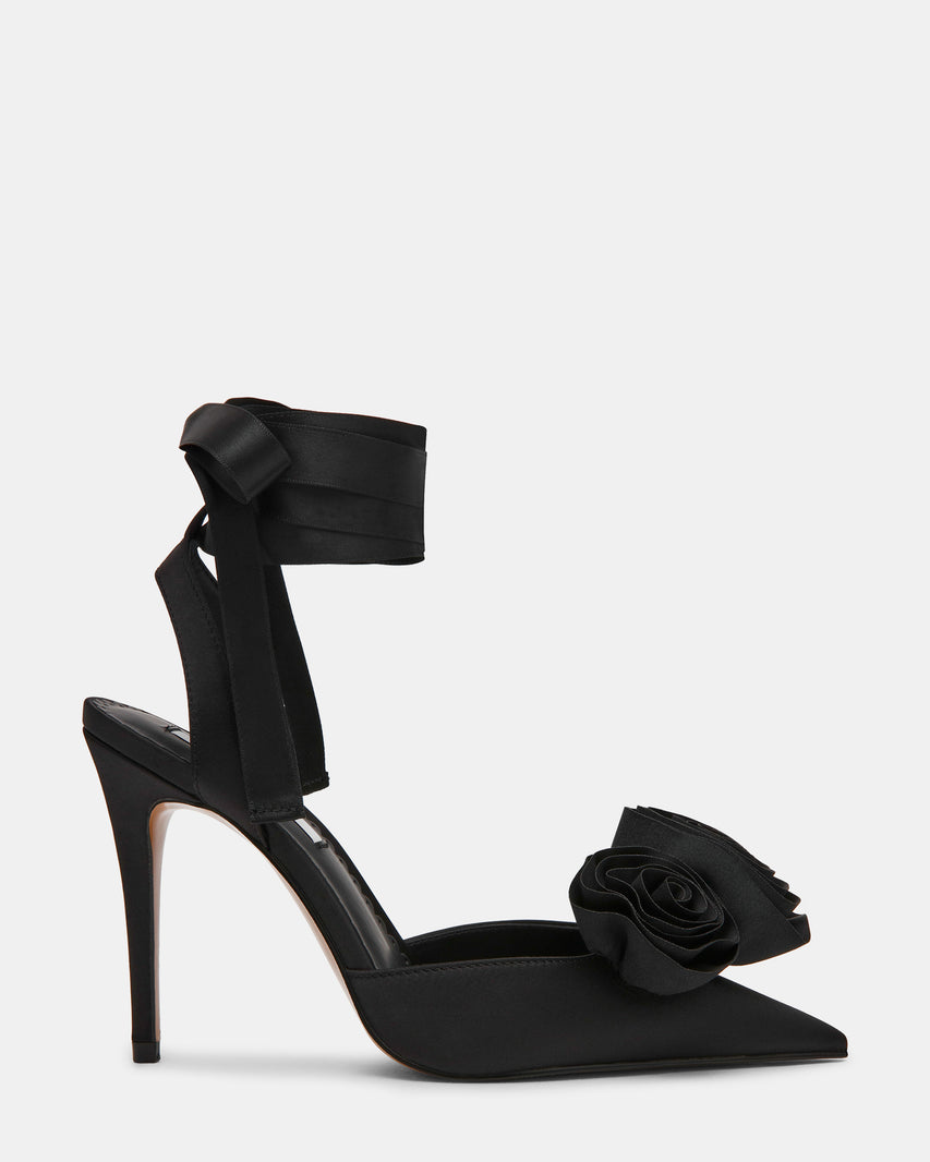 ROSIE BLACK SATIN - Women's Shoes - Steve Madden Canada