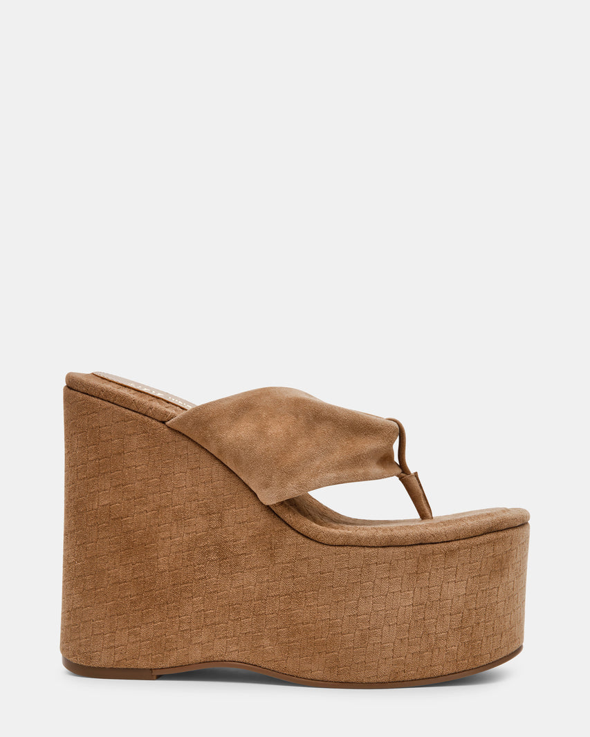 SAUCY TAUPE SUEDE - Women's Shoes - Steve Madden Canada