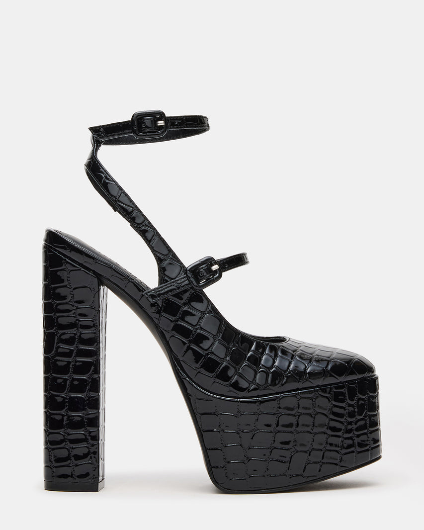 SCOTLYN BLACK EXOTIC - Women's Shoes - Steve Madden Canada