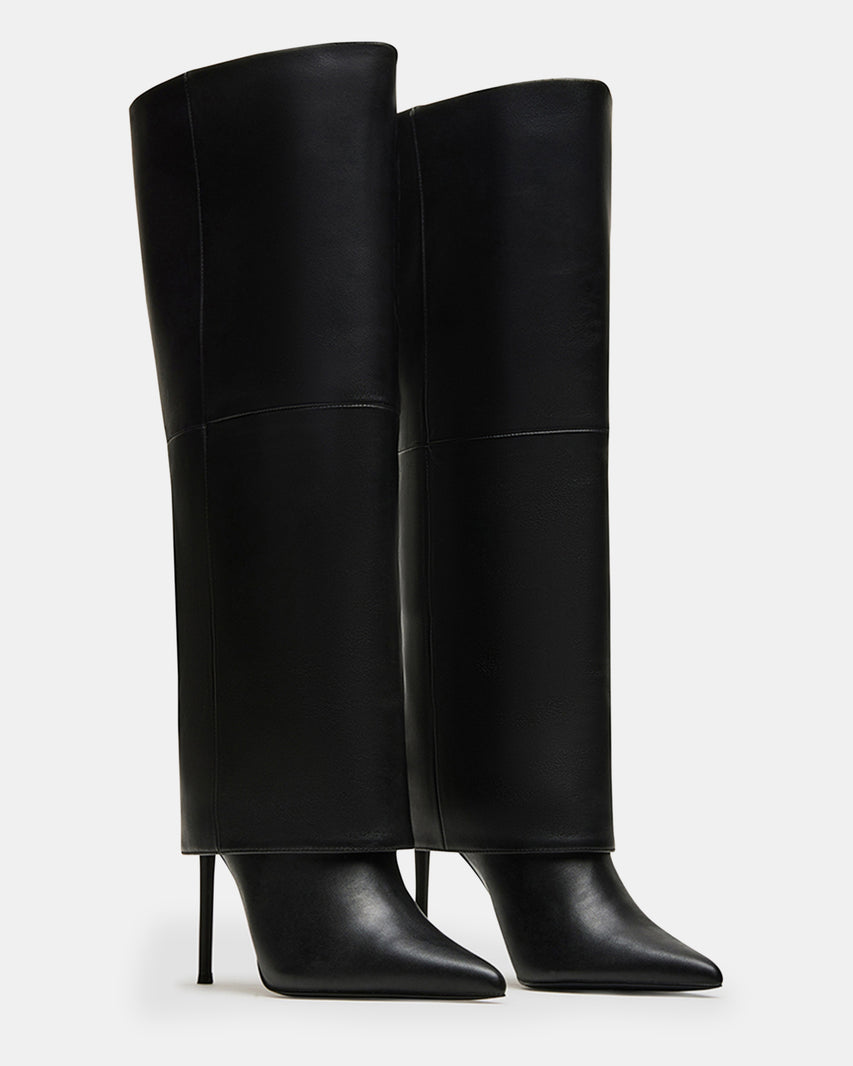 SMITH-W WIDE CALF BLACK LEATHER - Women's Shoes - Steve Madden Canada - view 2