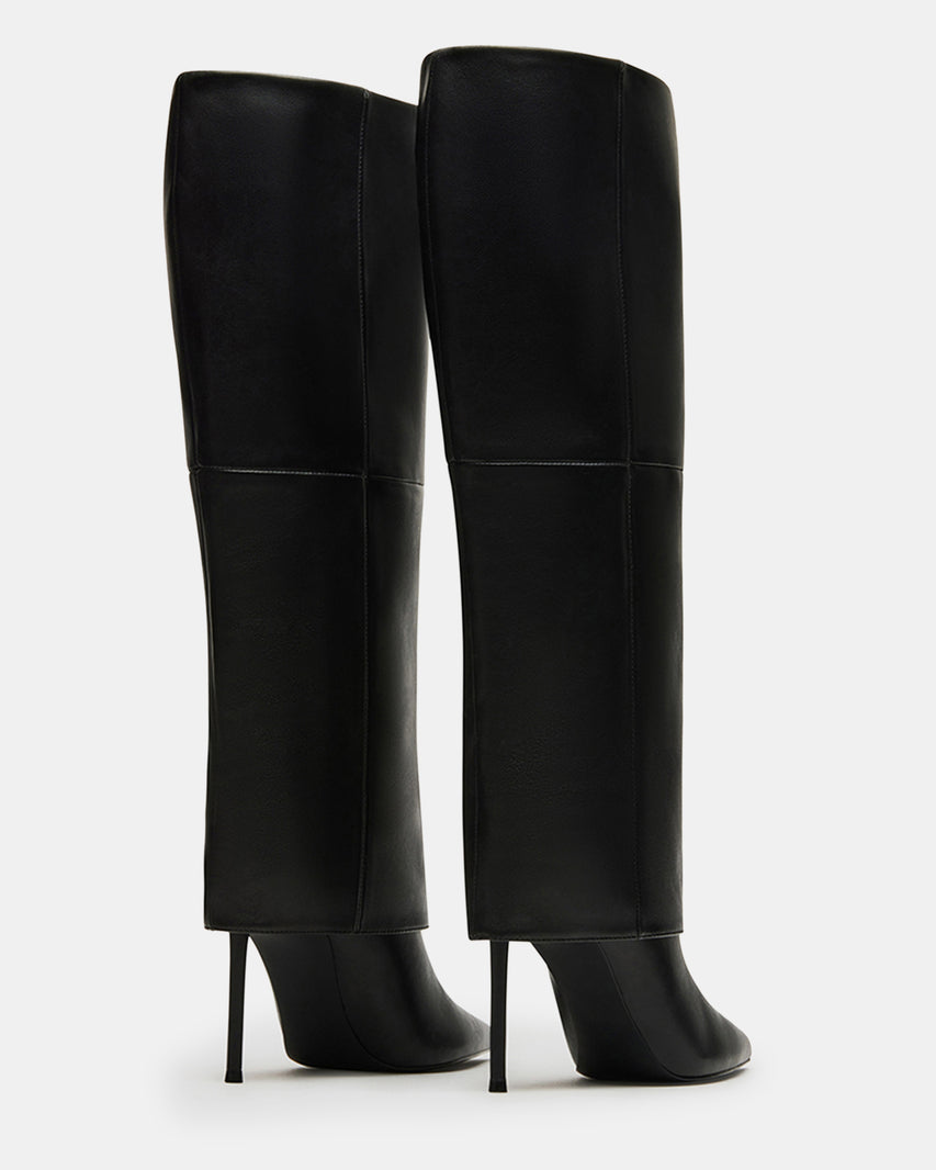 SMITH-W WIDE CALF BLACK LEATHER - Women's Shoes - Steve Madden Canada - view 5