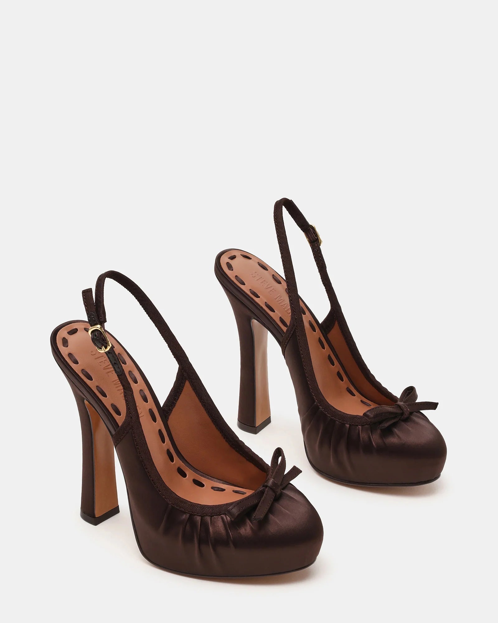 SOFIE BROWN SATIN - Women's Shoes - Steve Madden Canada - view 3