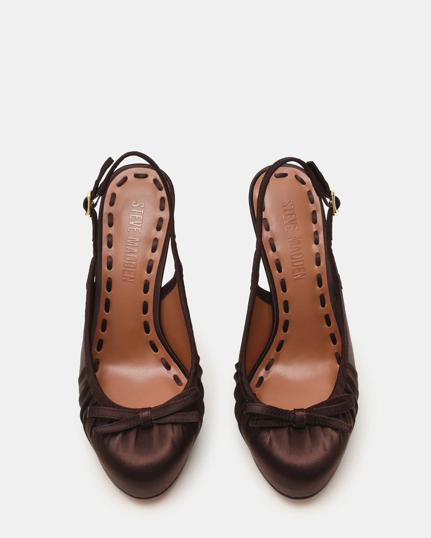 SOFIE BROWN SATIN - Women's Shoes - Steve Madden Canada - view 5