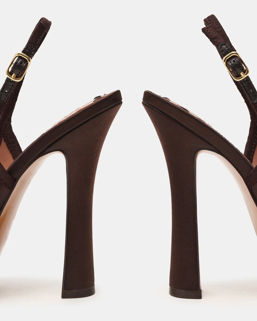 SOFIE BROWN SATIN - Women's Shoes - Steve Madden Canada - view 4