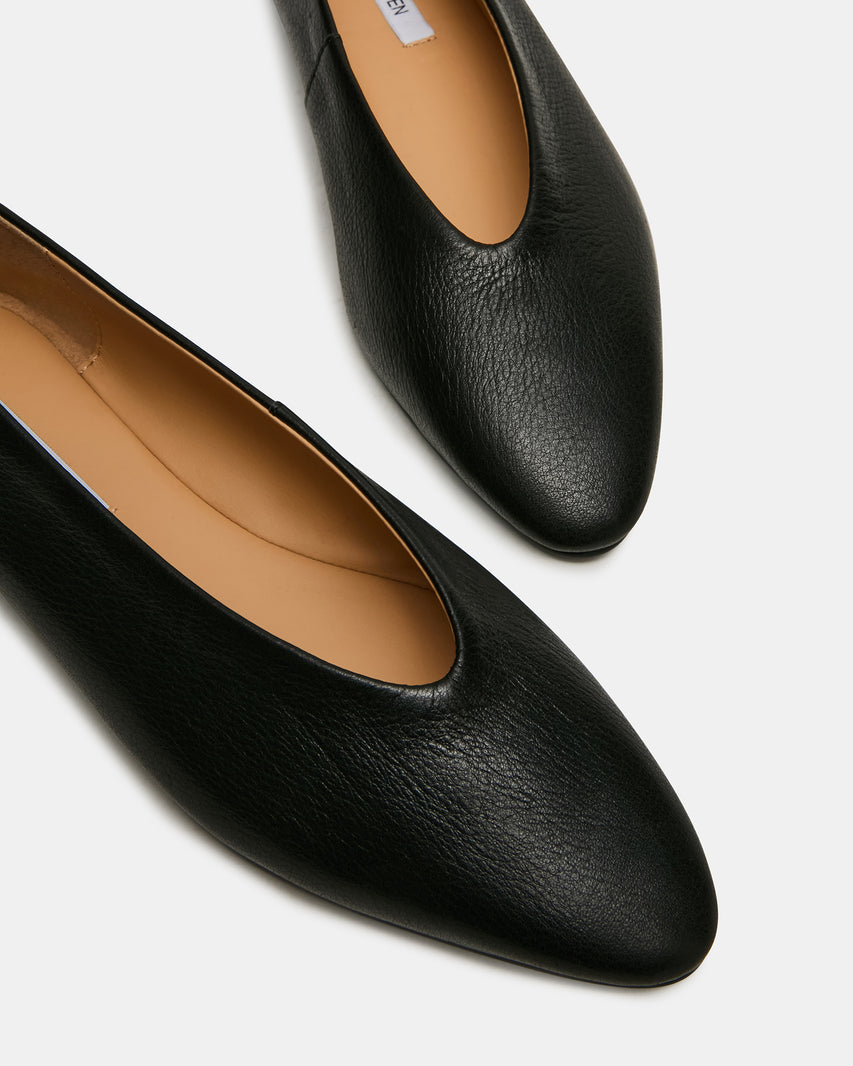SWANKY BLACK LEATHER - Women's Shoes - Steve Madden Canada - view 3