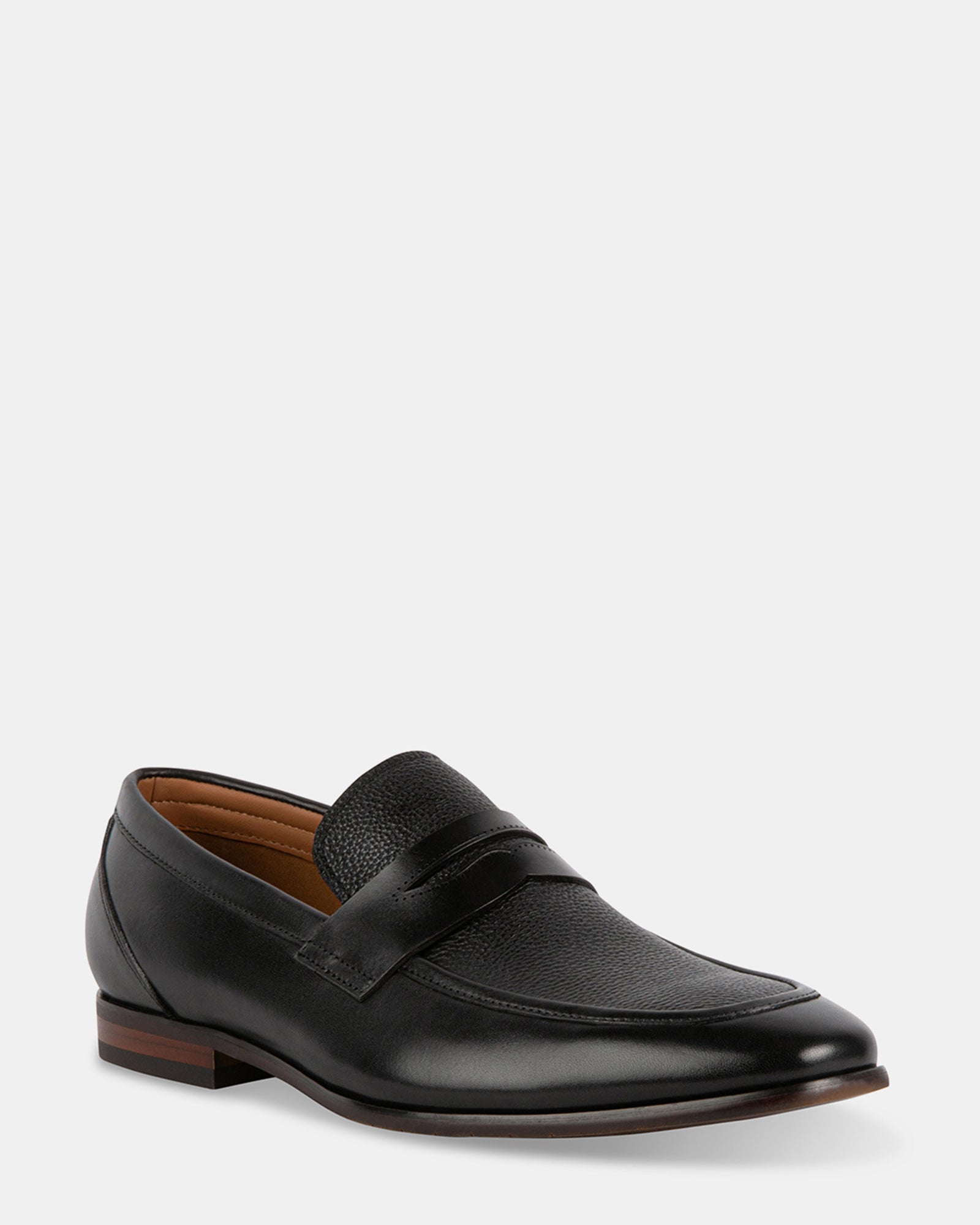 TAVER BLACK LEATHER - Men's Shoes - Steve Madden Canada