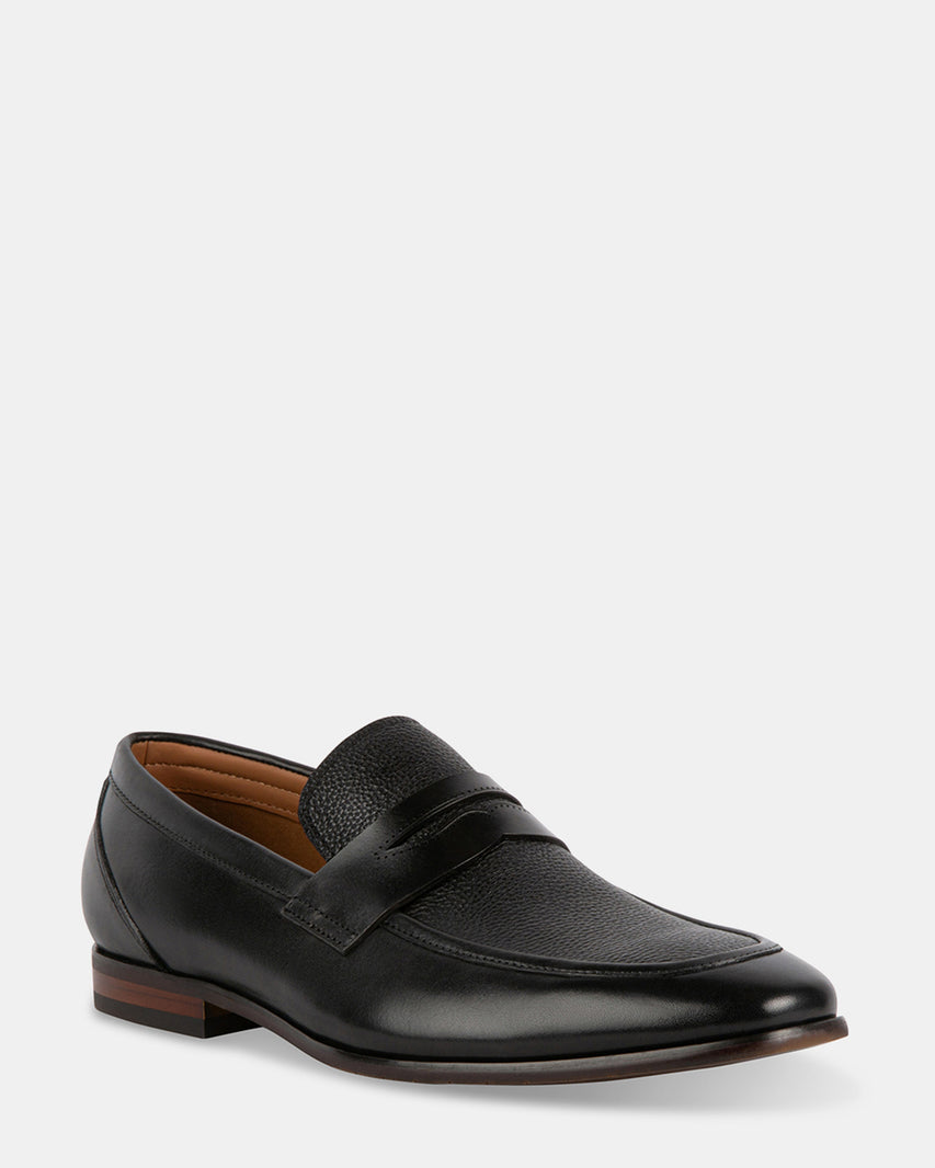 TAVER BLACK LEATHER - Men's Shoes - Steve Madden Canada
