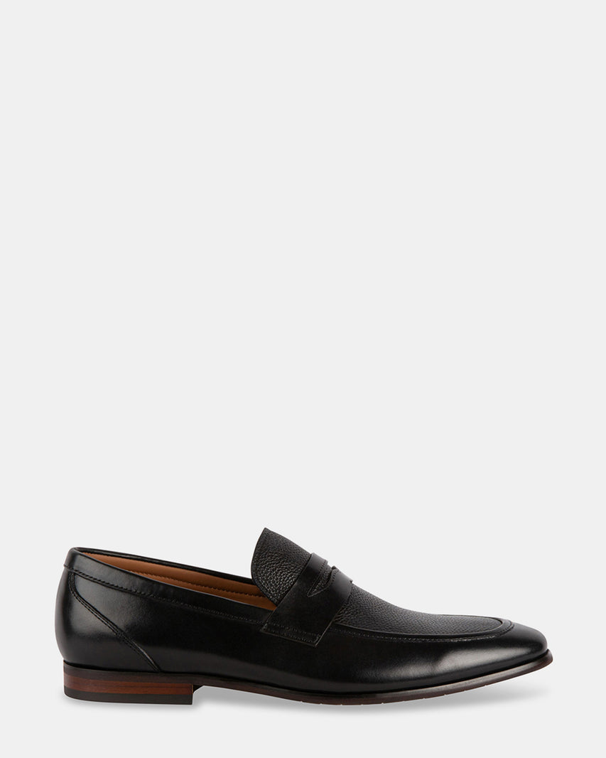 TAVER BLACK LEATHER - Men's Shoes - Steve Madden Canada