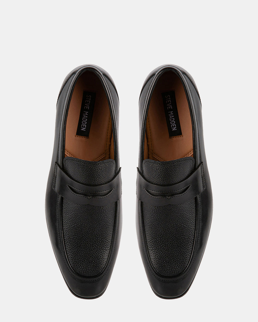 TAVER BLACK LEATHER - Men's Shoes - Steve Madden Canada