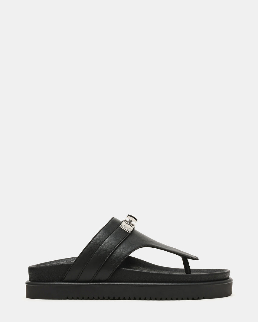TIBBY BLACK LEATHER - Women's Shoes - Steve Madden Canada