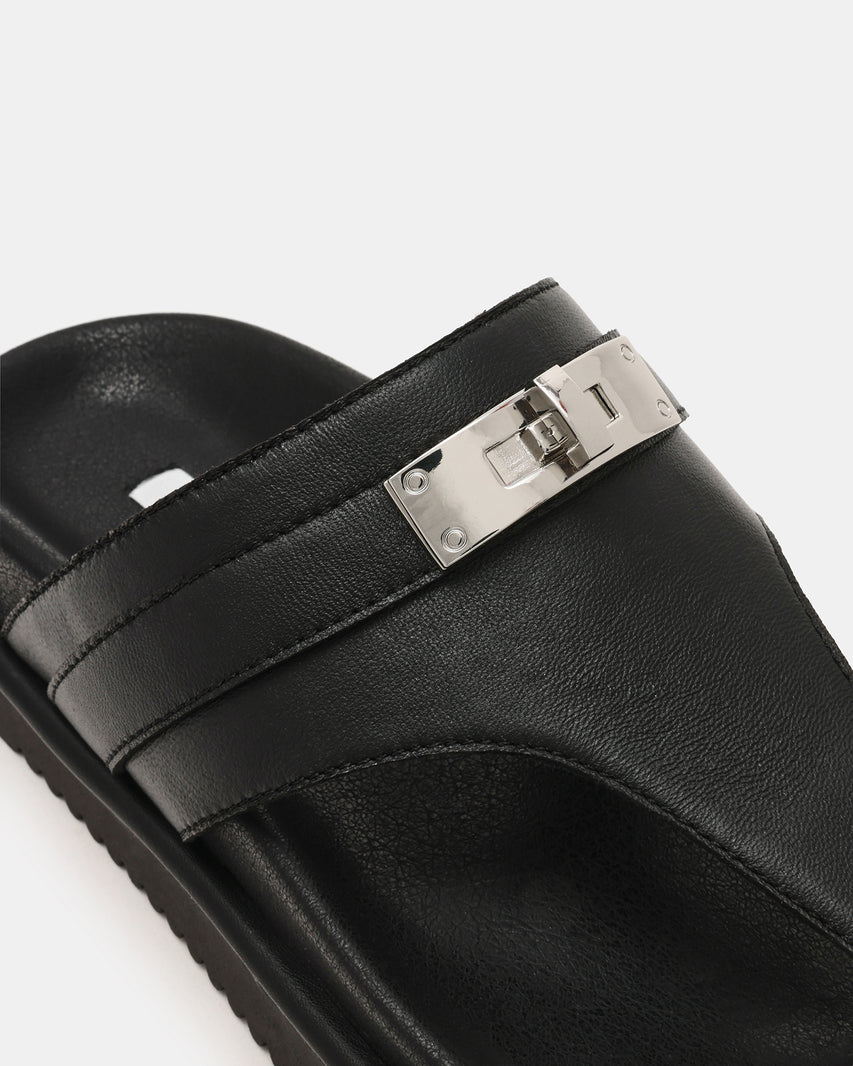 TIBBY BLACK LEATHER - Women's Shoes - Steve Madden Canada - view 3