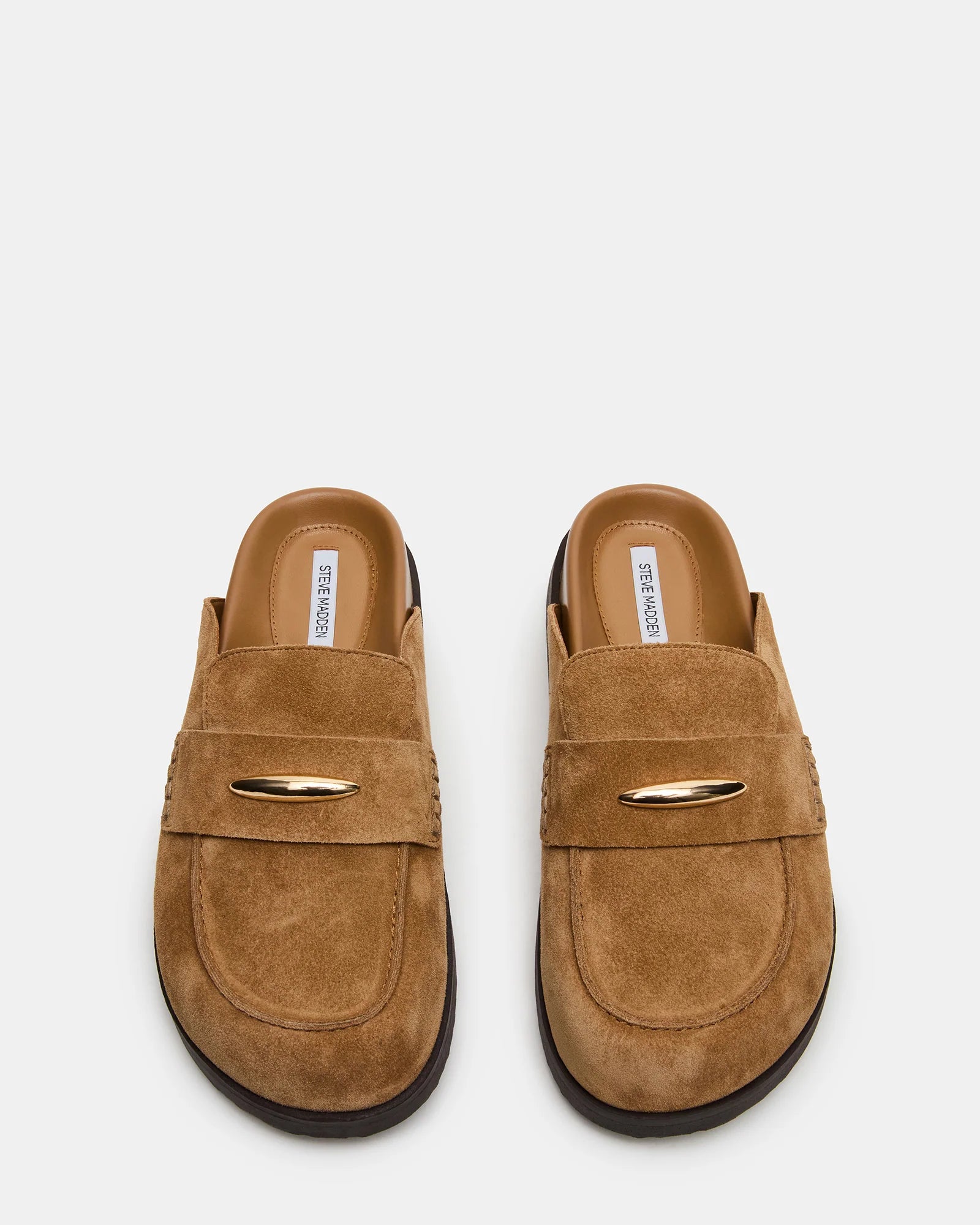 TOBIN Tan Suede Slip-On Mules | Women's Designer Flats – Steve