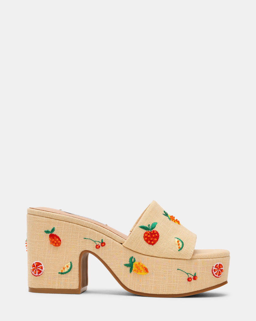 TRIPPY-E NATURAL MULTI - Women's Shoes - Steve Madden Canada