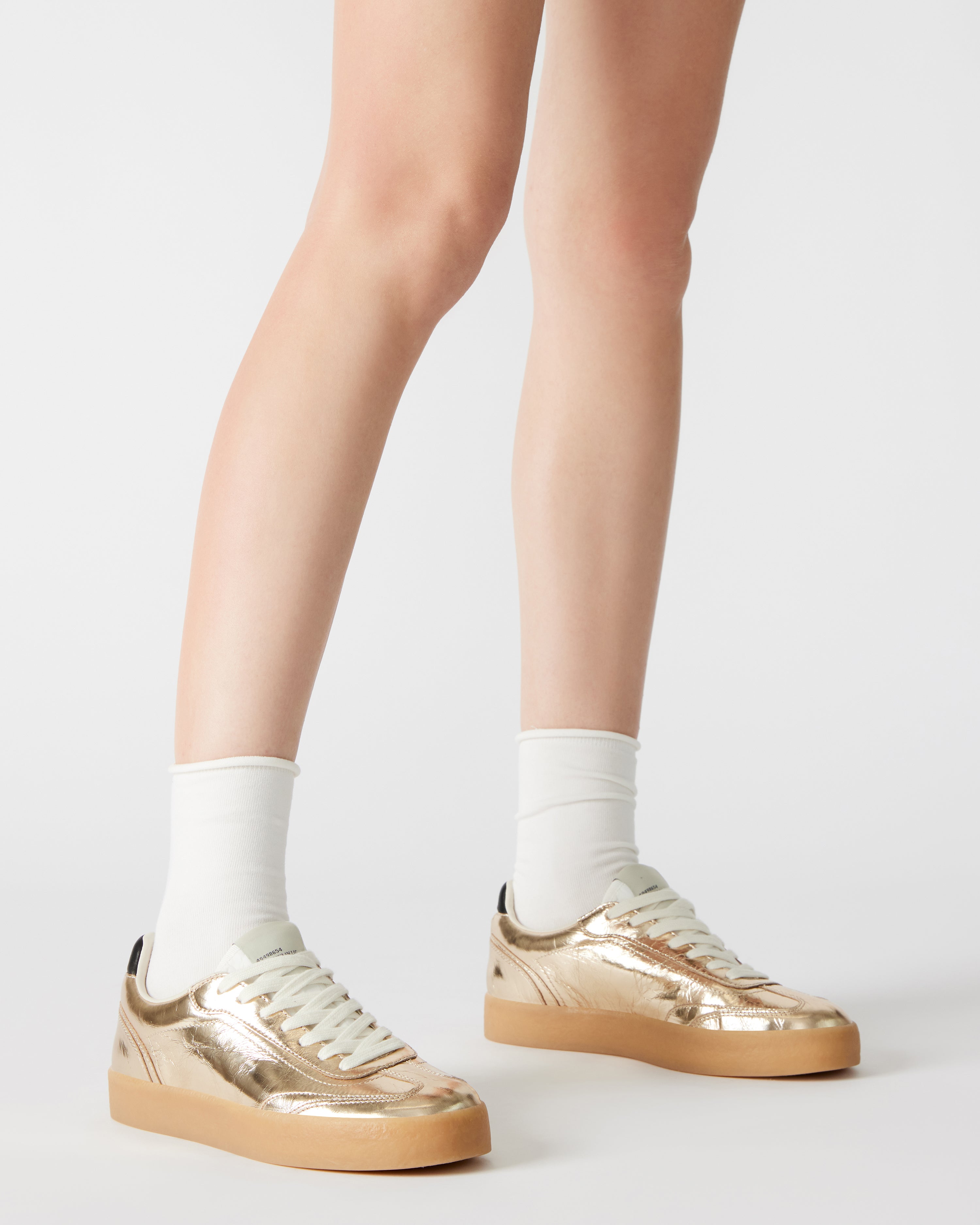 TUX Gold Low-Top Sneakers Women's Designer Sneakers – Steve