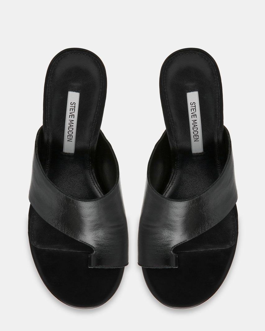 VALENTIN BLACK LEATHER - Women's Shoes - Steve Madden Canada - view 4