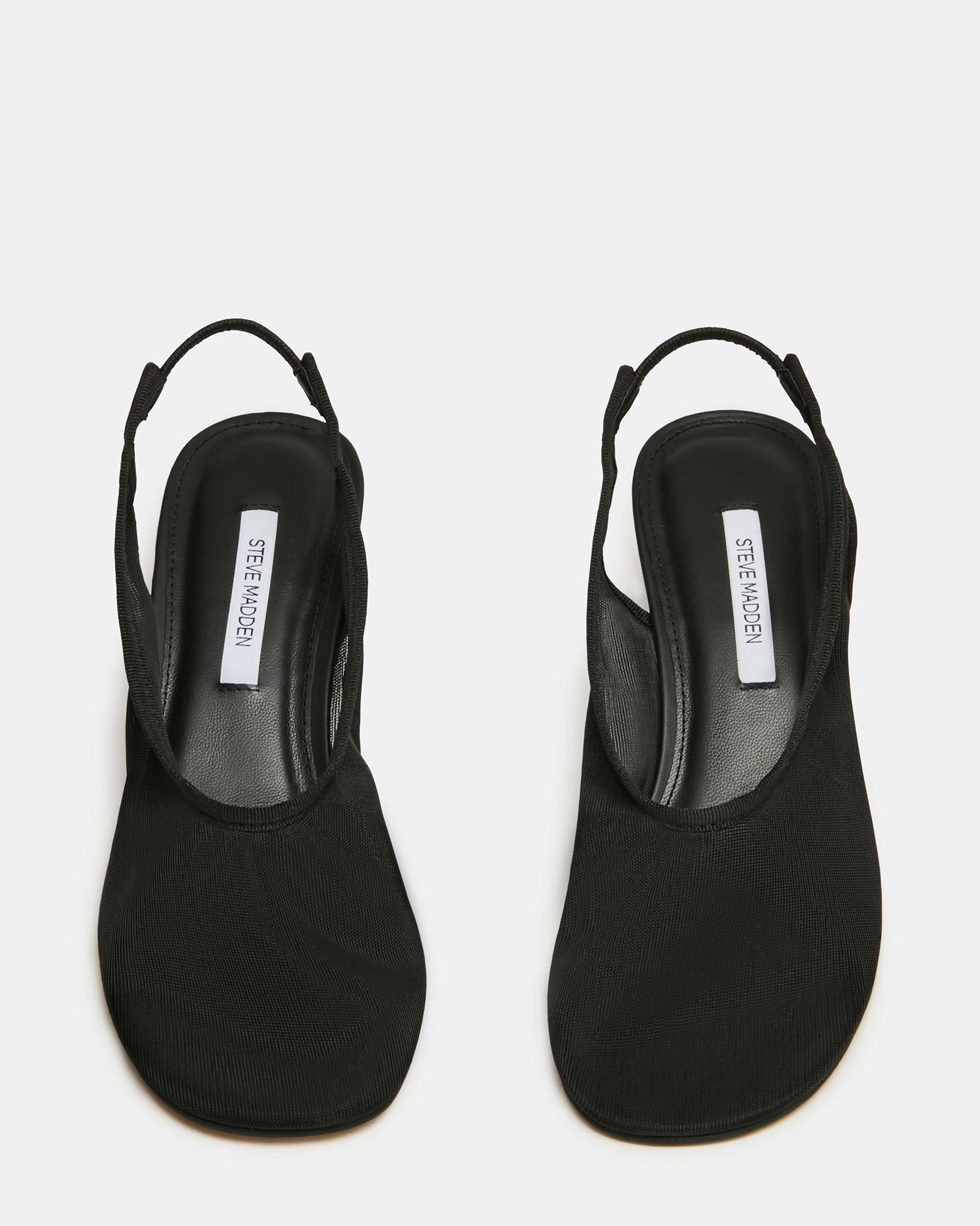 XTRA Black Mesh Slingback Heels | Women's Designer Shoes – Steve