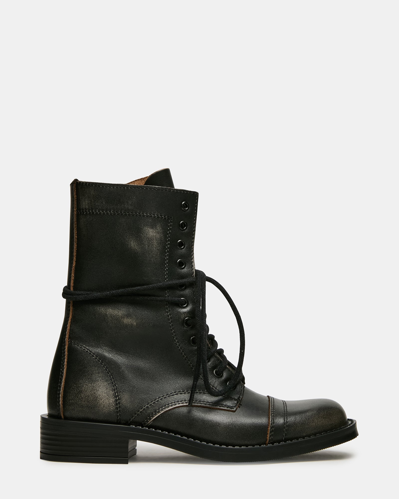 YUKON BLACK LEATHER - Women's Shoes - Steve Madden Canada