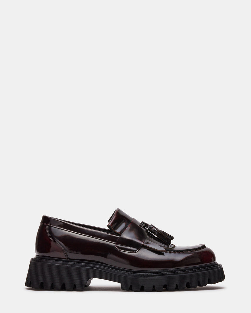 ZEV BURGUNDY LEATHER - Men's Shoes - Steve Madden Canada