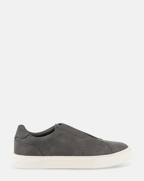k.k7777 ZIGGYY Grey Nubuck Slip On Shoes | Men's Designer Shoes – Steve