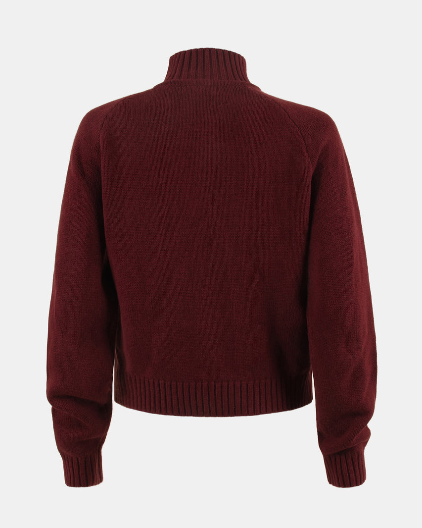 ALLY QUARTER ZIP SWEATER WINE - Clothing - Steve Madden Canada - view 3