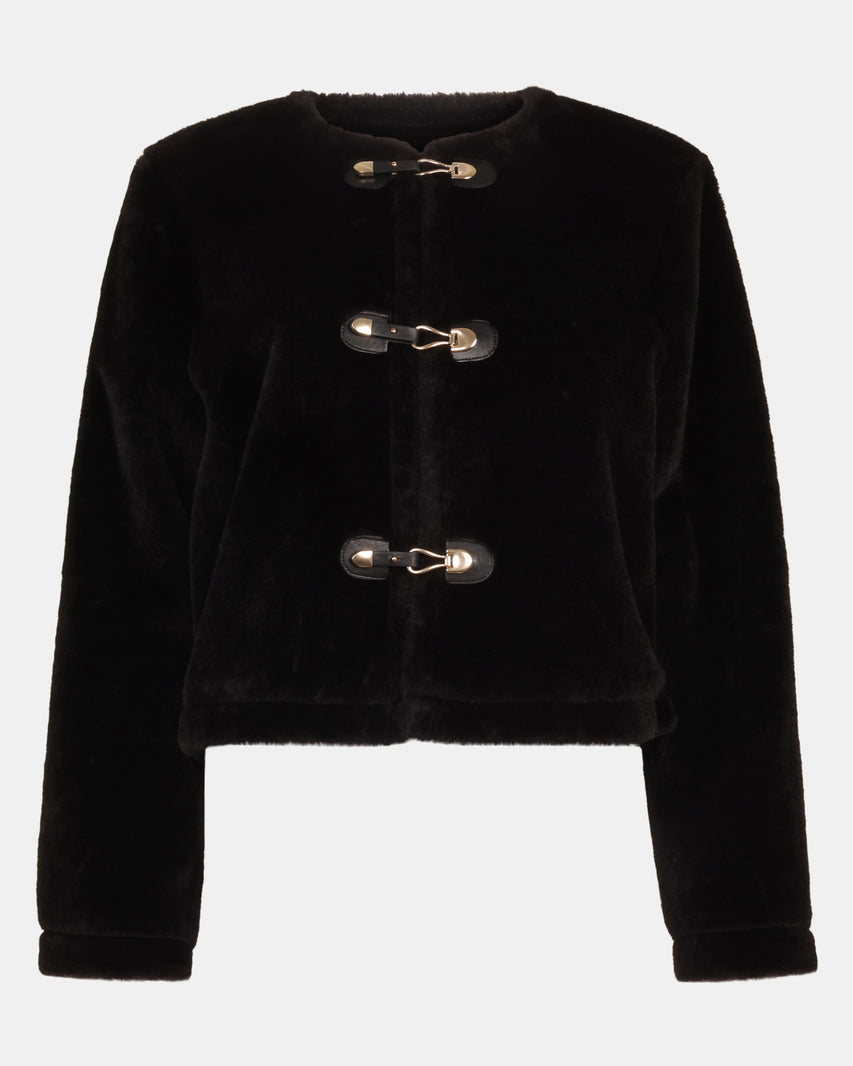ANNEMARIE JACKET BLACK - Clothing - Steve Madden Canada
