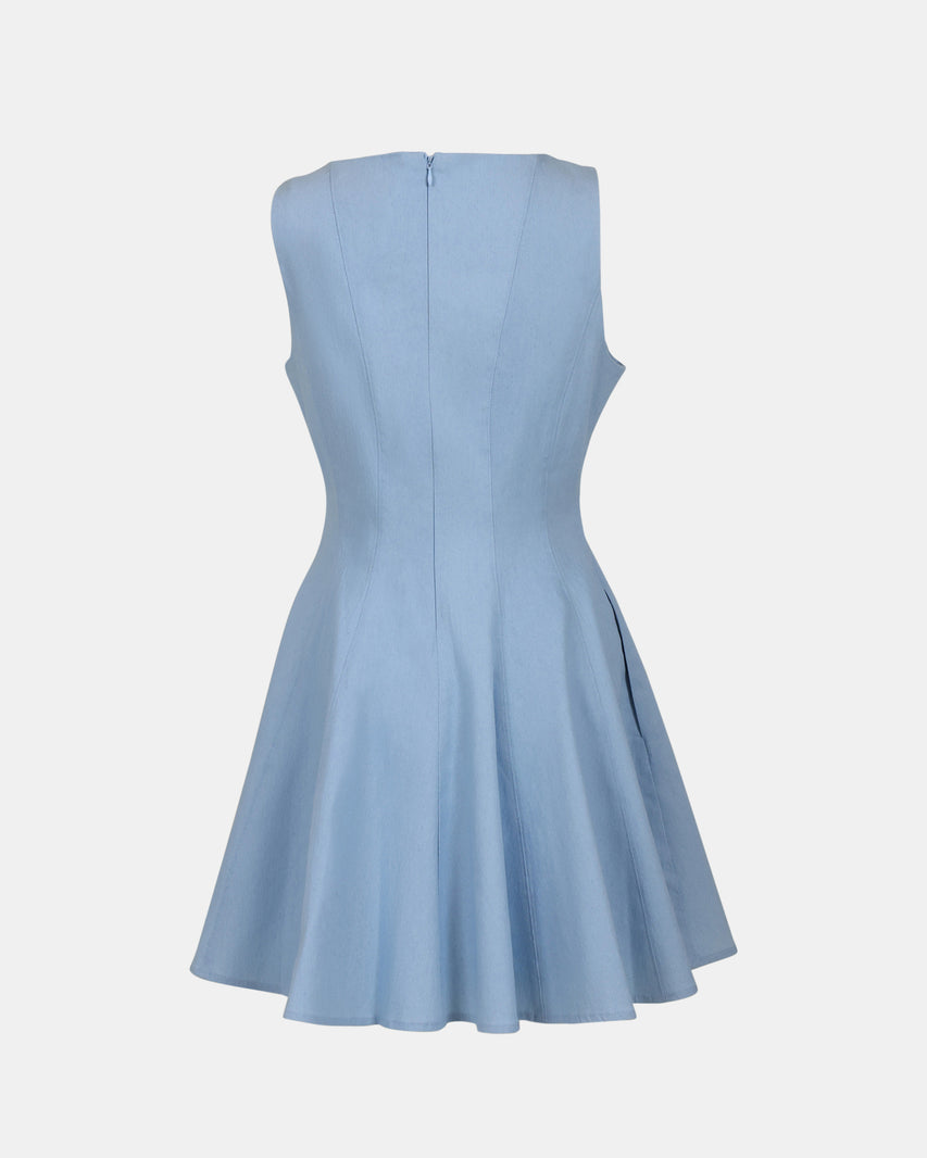 BROOKLYN DRESS BLUE - Clothing - Steve Madden Canada - view 6