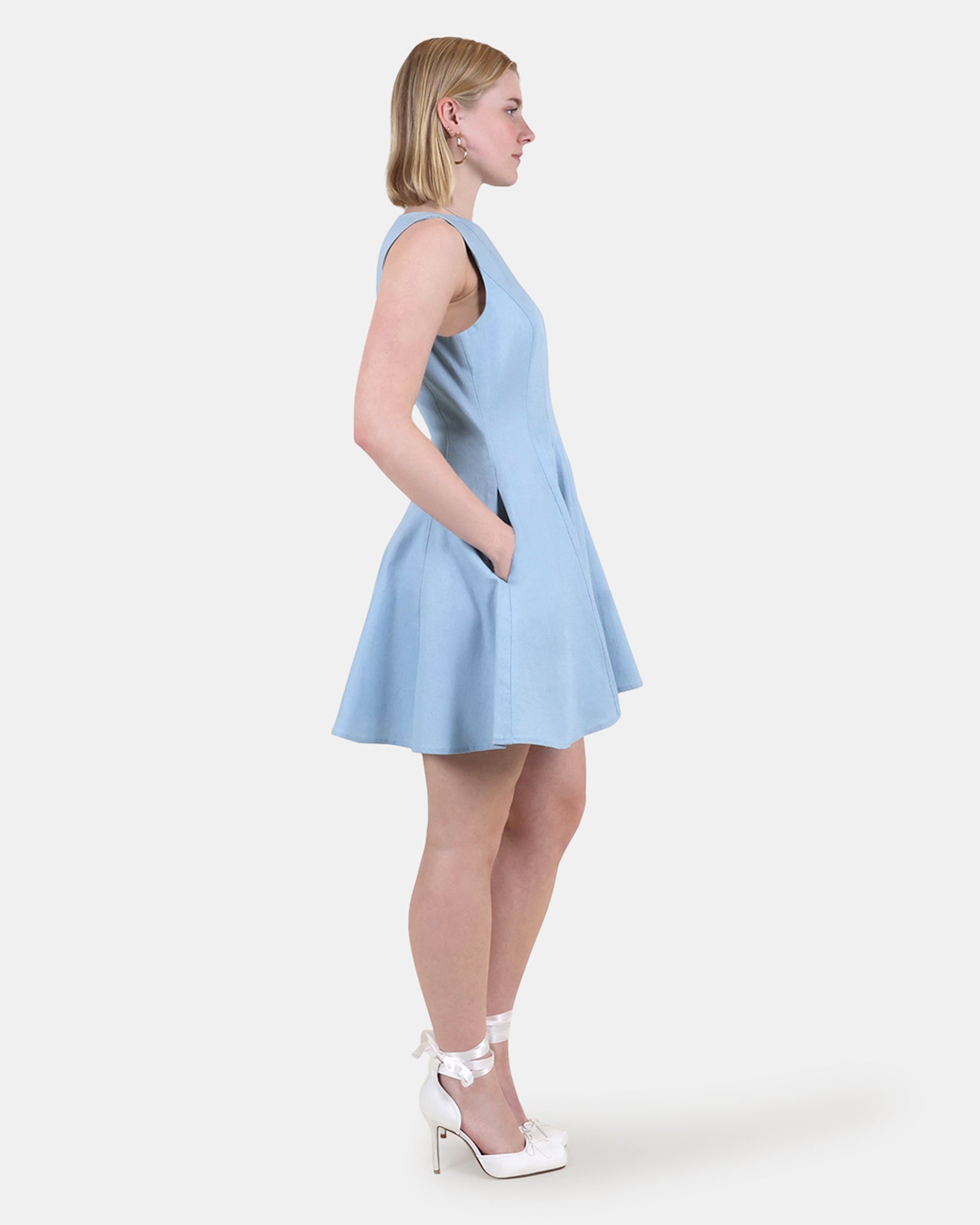 BROOKLYN DRESS BLUE - Clothing - Steve Madden Canada - view 4