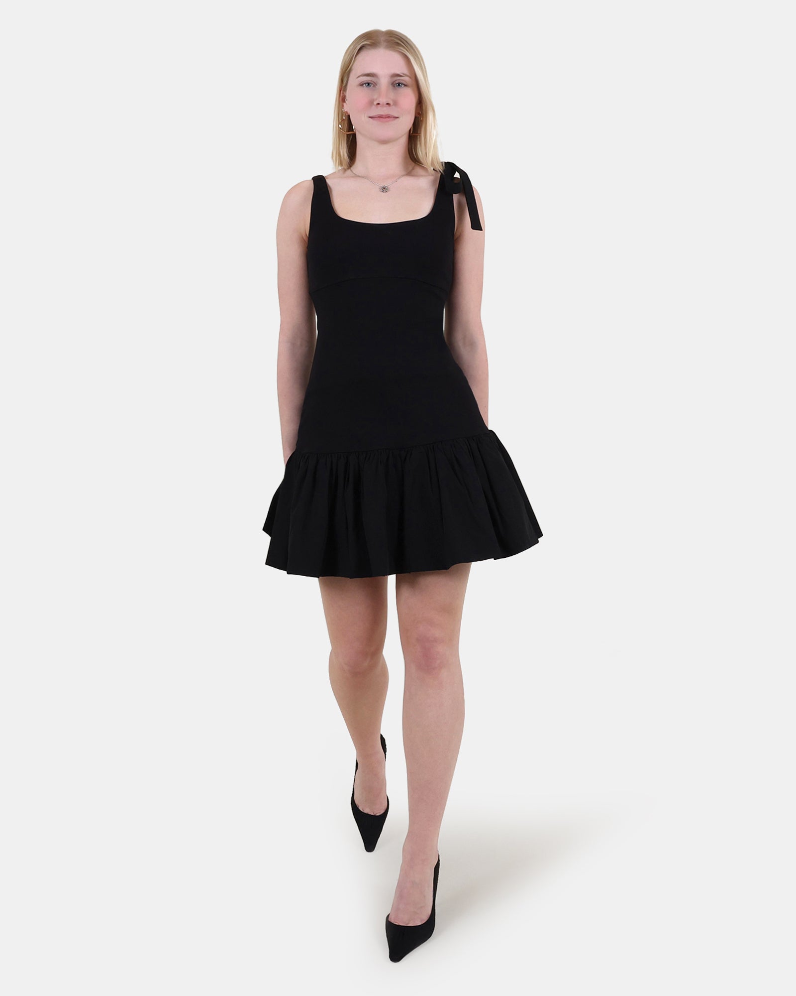 CHANELLY DRESS BLACK - Clothing - Steve Madden Canada
