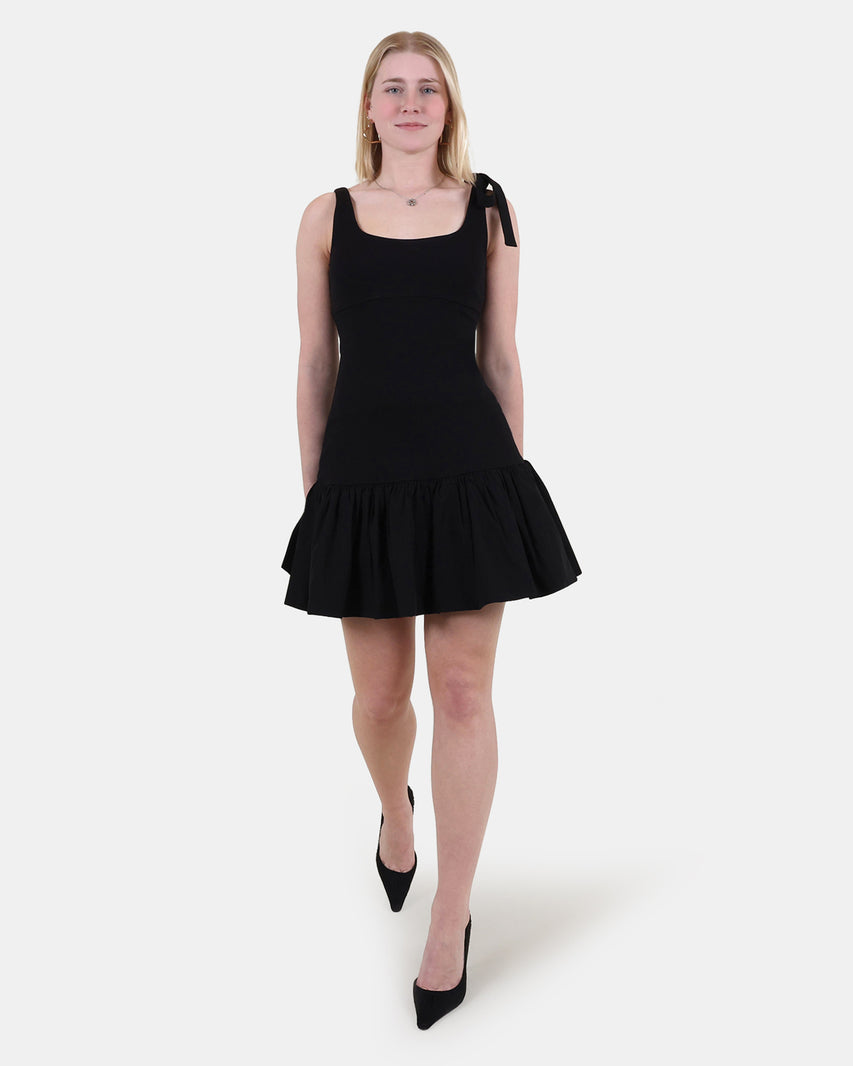 CHANELLY DRESS BLACK - Clothing - Steve Madden Canada