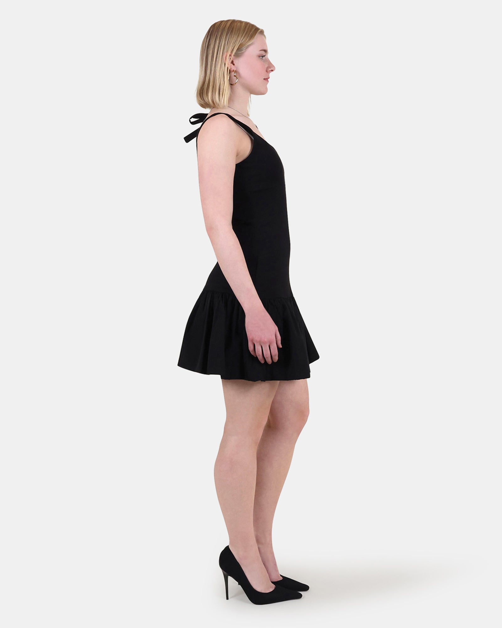 CHANELLY DRESS BLACK - Clothing - Steve Madden Canada - view 4