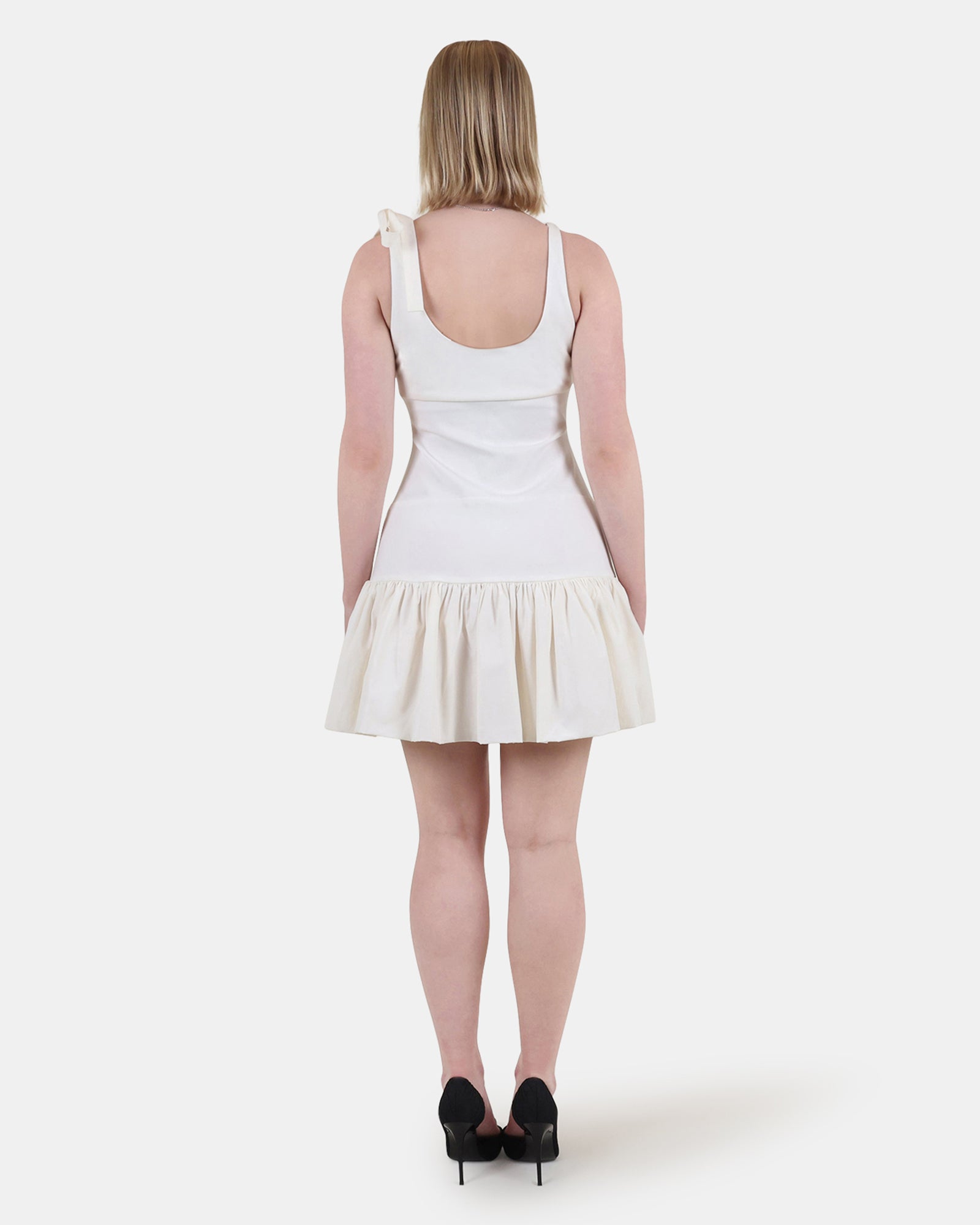 CHANELLY DRESS WHITE - Clothing - Steve Madden Canada - view 3