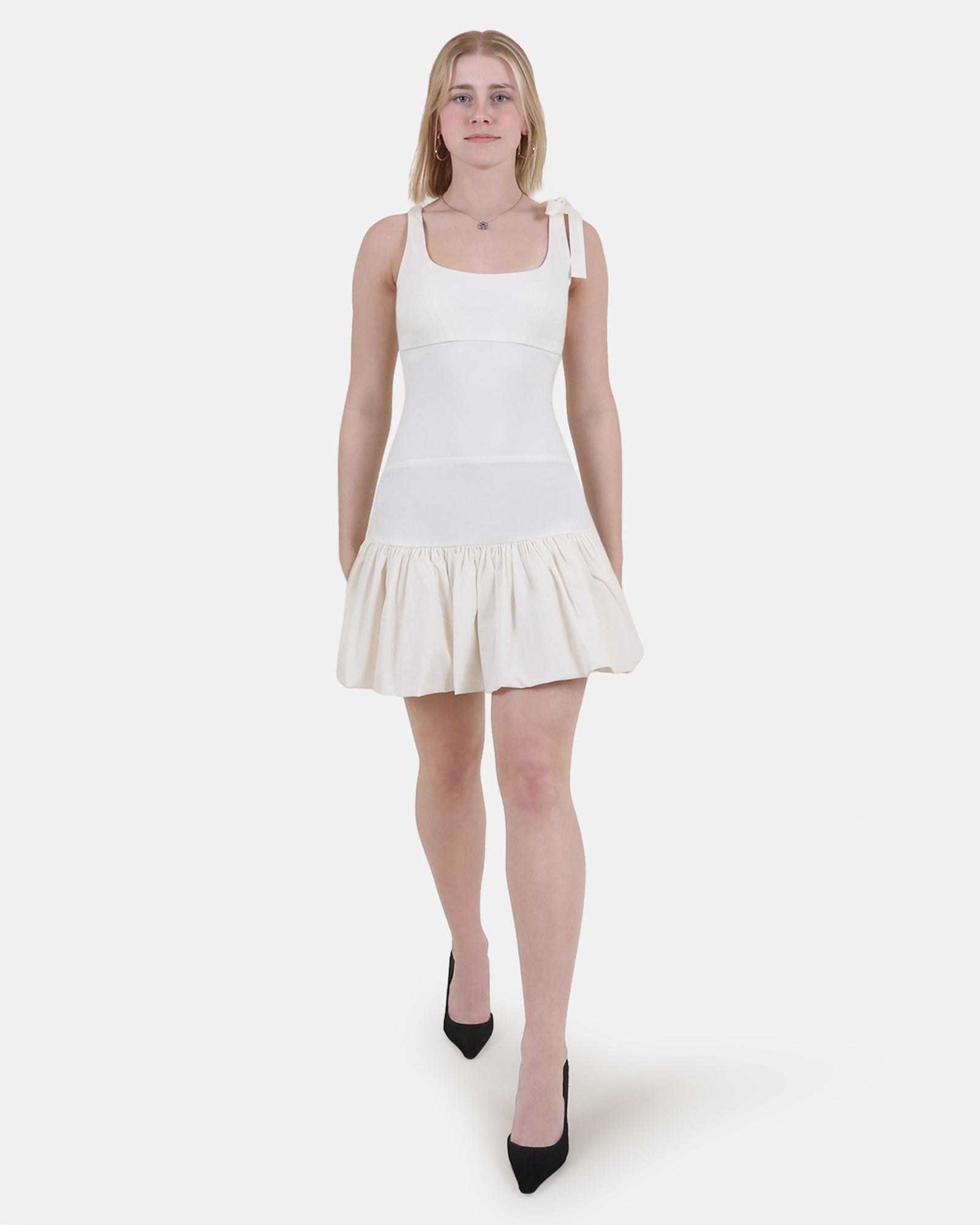 CHANELLY DRESS WHITE - Clothing - Steve Madden Canada
