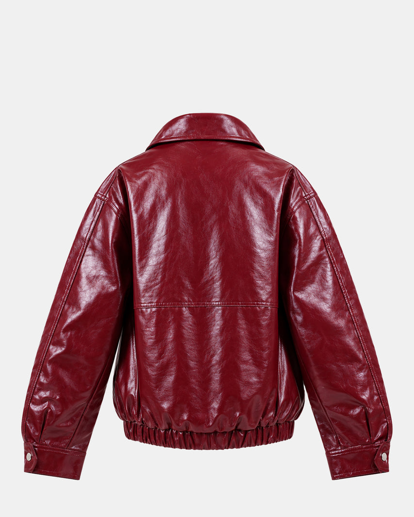 DAVE COAT BURGUNDY - view 4