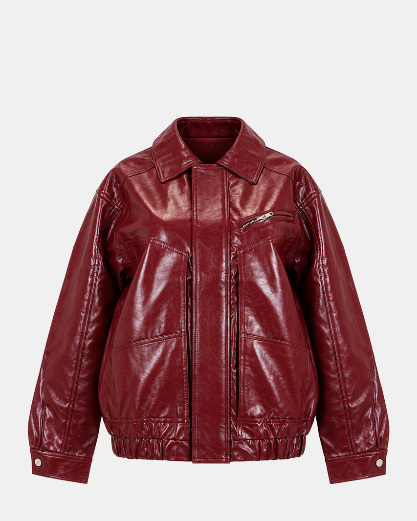 DAVE COAT BURGUNDY