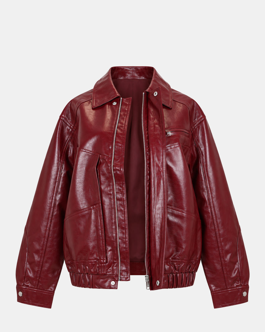 DAVE COAT BURGUNDY - view 3