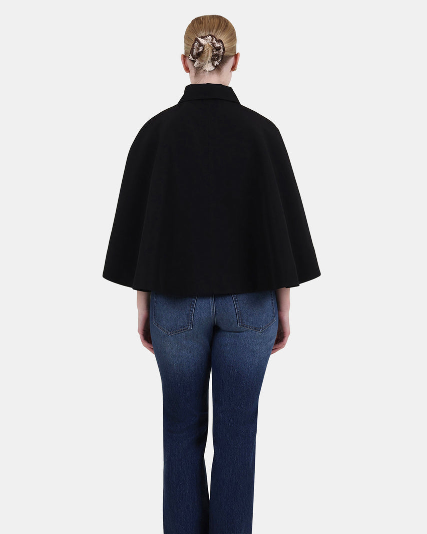 NOEMIE TRENCH CAPE BLACK - Clothing - Steve Madden Canada - view 3