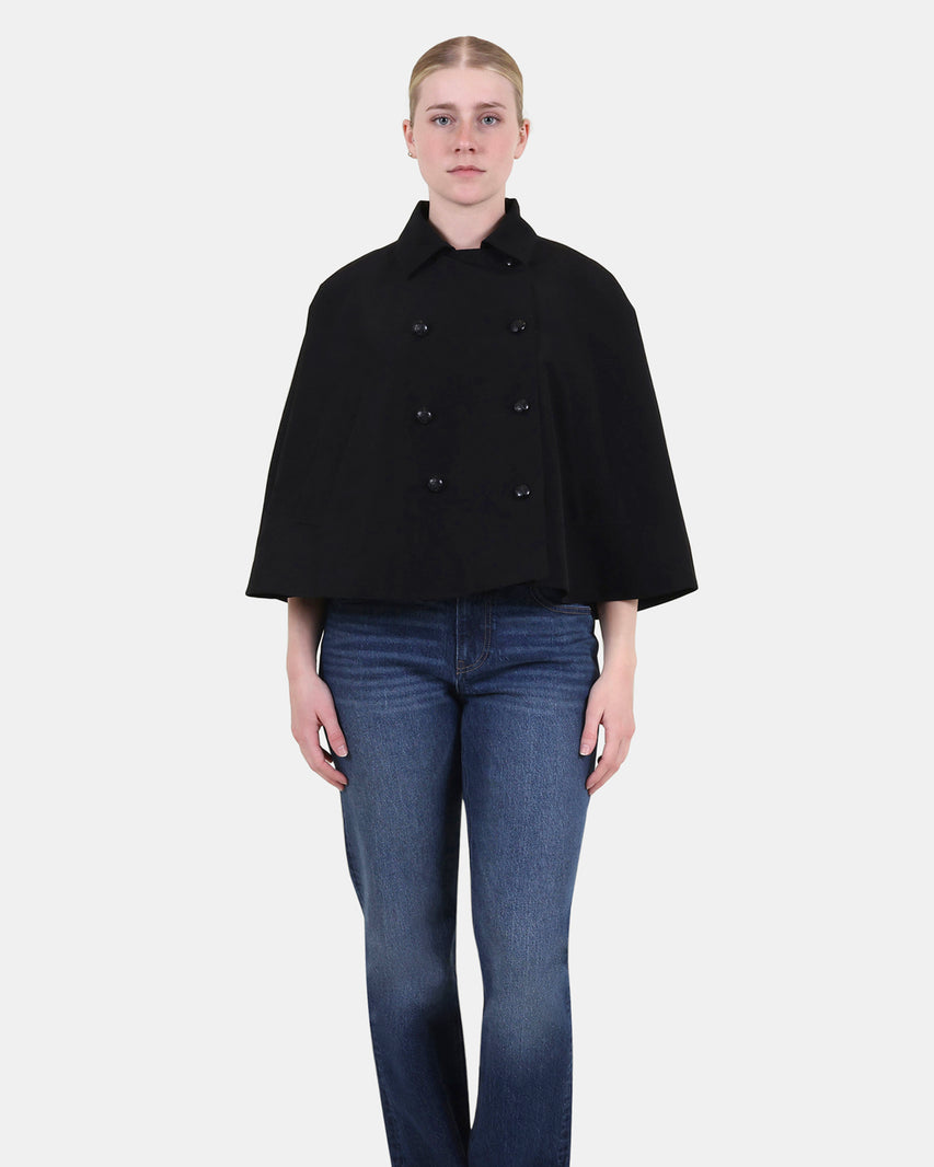 NOEMIE TRENCH CAPE BLACK - Clothing - Steve Madden Canada