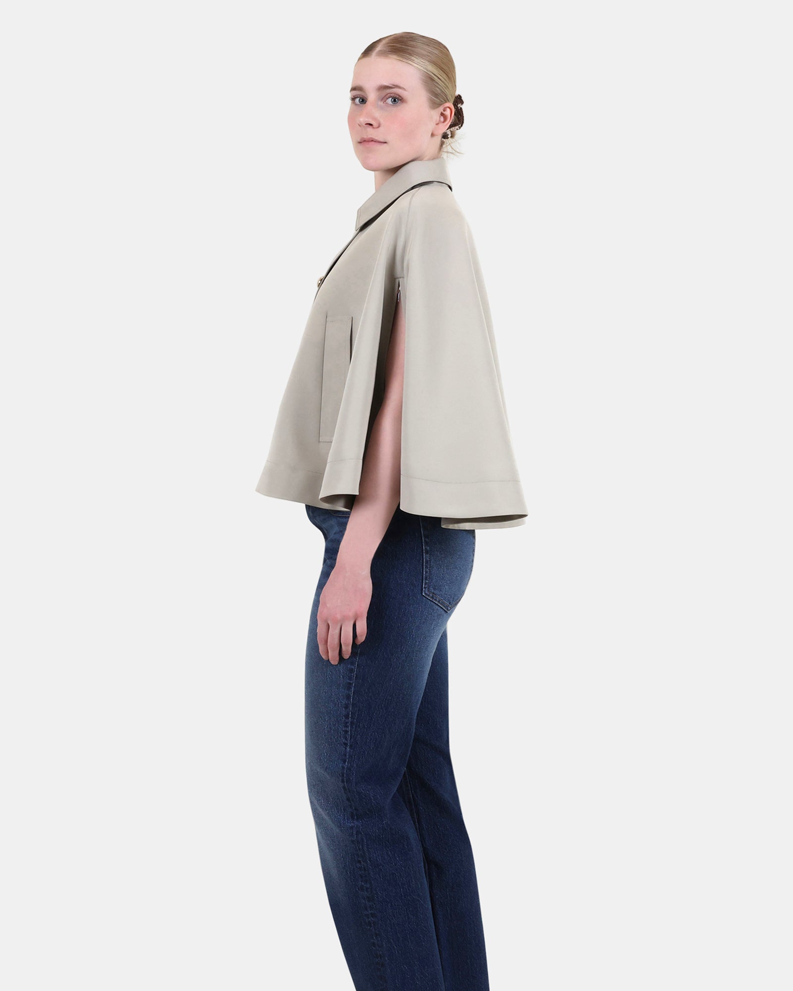 NOEMIE TRENCH CAPE GREY - Clothing - Steve Madden Canada - view 3