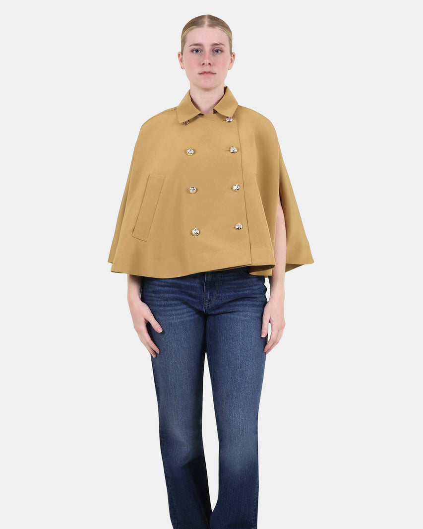 NOEMIE TRENCH CAPE KHAKI - Clothing - Steve Madden Canada