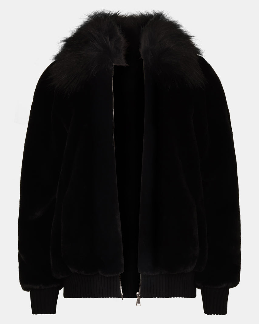 SILVIA COAT BLACK - Clothing - Steve Madden Canada - view 2
