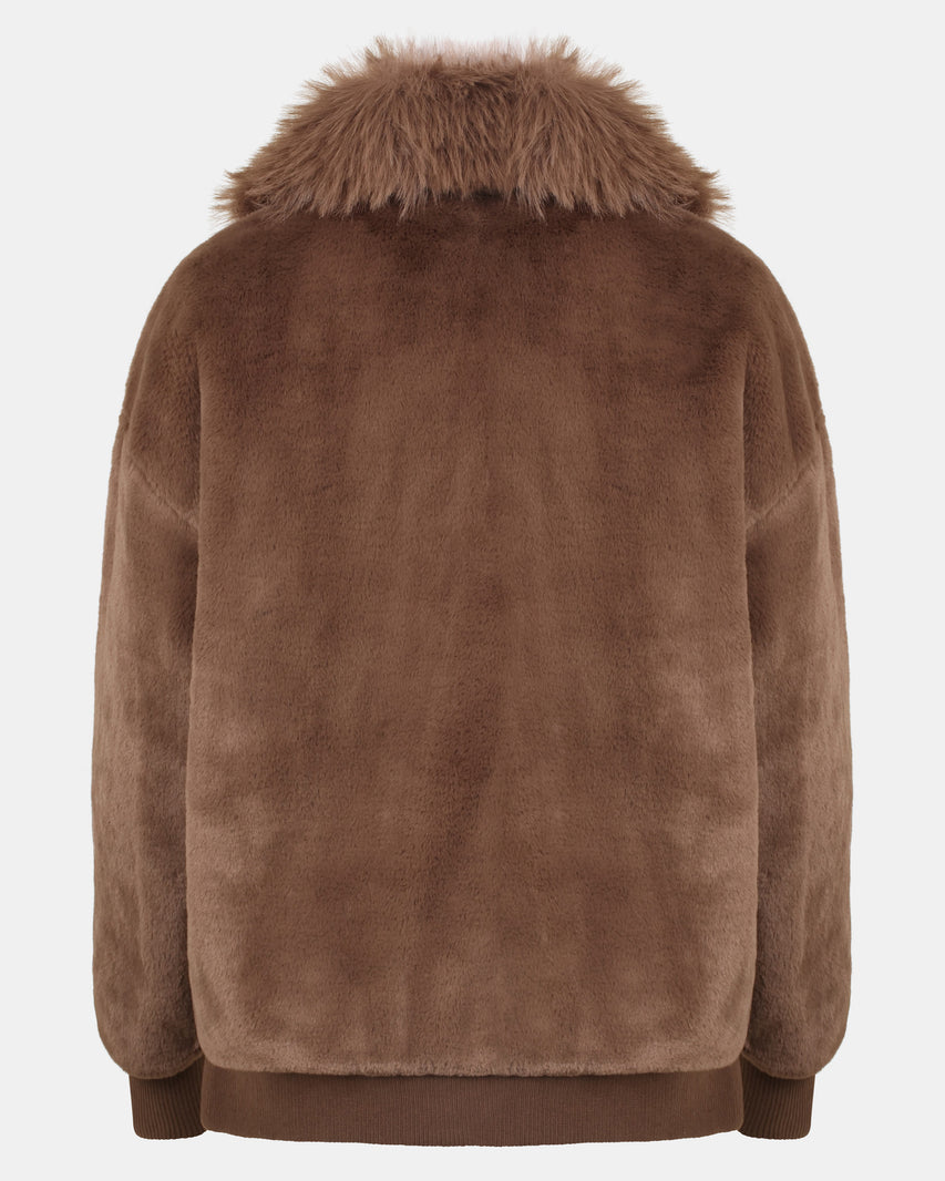 SILVIA COAT MOCHA - Clothing - Steve Madden Canada - view 3