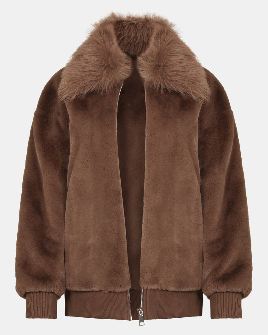 SILVIA COAT MOCHA - Clothing - Steve Madden Canada - view 2