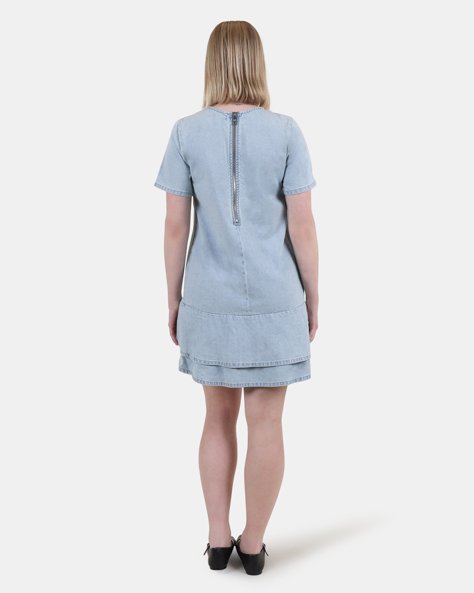TINA DRESS LIGHT BLUE DENIM - Clothing - Steve Madden Canada - view 3