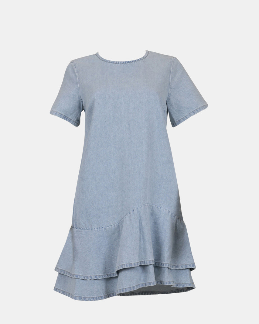 TINA DRESS LIGHT BLUE DENIM - Clothing - Steve Madden Canada - view 5