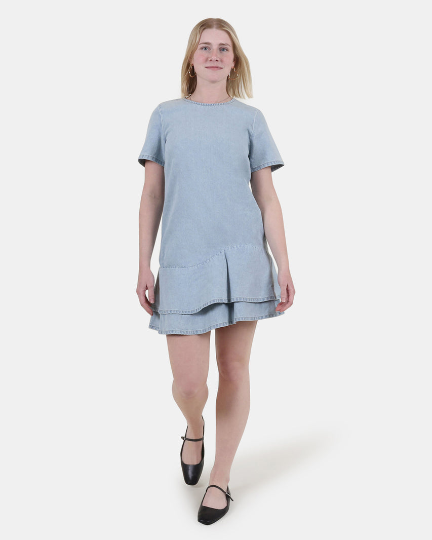 TINA DRESS LIGHT BLUE DENIM - Clothing - Steve Madden Canada
