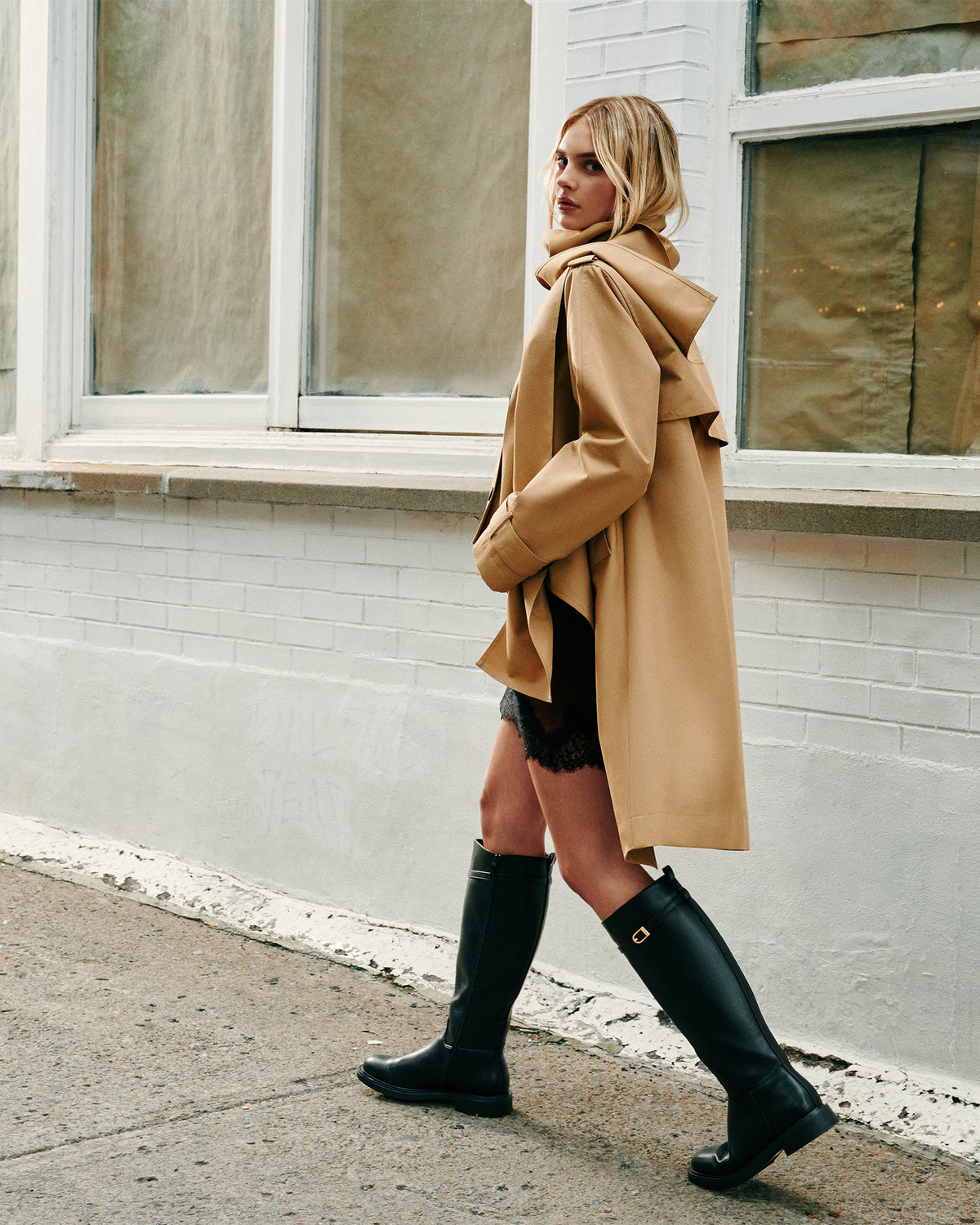 CASPIAN JACKET KHAKI - Clothing - Steve Madden Canada - view 2